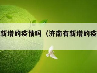 济南有新增的疫情吗（济南有新增的疫情吗今天）